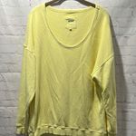 Aerie  Butter Yellow Off the Shoulder Pullover Sweatshirt Woman’s size Small Photo 0