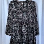 Sabrina Lauren size large black multicolored babydoll dress Photo 3