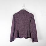 Talbots  Burgundy Tweed Long Sleeves Lined Single Button Closure Blazer Size 14 Photo 1