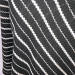 cha cha vente  Black & White Striped Asymmetrical Knit 3/4 Sleeve Tunic M Photo 6