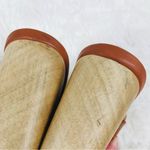 Rachel Comey Brown Leather Mule Clog Wedge Sandal Tawny Woven Stud Size 6 Photo 6