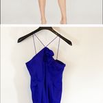 Topshop  Mini Blue Front Ruffled Dress Photo 2