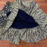 Current Air  Anthropologie Green Blue Floral Tiered Mini Skirt Womens Size Medium Photo 3