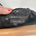 BCBG Maxazria Strapless Feather Trim Cocktail Dress Tiered Black Women's 12 Photo 8