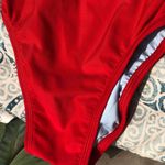 Nike  SWIM Poly Solid Red Fastback 1-Piece Swimsuit Bodysuit sz 4 Photo 6