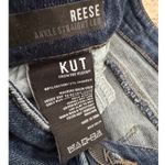 Kut From The Kloth Reese Ankle Straight Leg Jeans Frayed Hem Dark Size 8 Photo 3