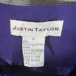 Justin Taylor Vintage 2 Piece Skirt and Blazer Suit Purple Embellished Size 10 Photo 1