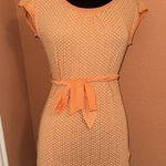 Abercrombie & Fitch NWOT  Orange Geometric Pattern Tie Waist Blouse Y2K Vintage Photo 0