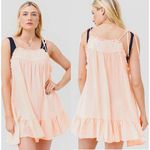 Honorine Sleeveless Tie Shoulder Ruffle Trim Mini Cover Photo 1