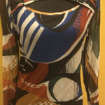 New York And Company  Sheer Mod Abstract Peekaboo Neckline Top Sz Medium  Photo 0