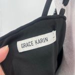 Grace Karin  Silver Sequin Dress Sz L Holiday Glam Clubwear Ruched Sparkly NYE Photo 10