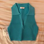 Aritzia  Babaton Sculpt Knit Polo Tank Aqua Blue Photo 0