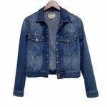 Current/Elliott The Snap Trucker Denim Jean Jacket Size S Photo 3