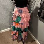 🍒NWT JUST HYPE BOHO RUFFLE MAXI SKIRT SIZE 4🍒 Pink Photo 1