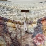 Free People  | Flower Bomb Scoop Neck Knit Sweater in Paste Cream/Lilac Sz Small Photo 3