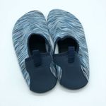 Womens Water Shoes Slip On Fabric Striped Blue Navy 40/41 US 8/8.5 Photo 2