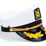 Adjustable Kangaroo's Yacht Captain Hat, Cotton White Photo 4