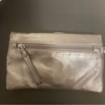 Elle Vintage ‎ Metallic Gray Wristlet Ruffled Clutch Photo 1