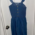 Denim dress with ruched top Blue Size M Photo 1