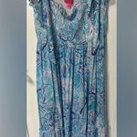 Lilly Pulitzer Rivera Smocked Sundress Midi with adjustable shoulder straps L Photo 1