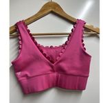 IVL Collective NEW Scallop Power Sports Bra Size 4 Neon Pink Activewear Photo 3