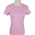 Lacoste Lilac Pink Slim Fit T-Shirt Short Sleeve Crew Neck Women’s Sz 38 NWT Photo 0