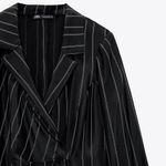 ZARA Black White Striped Blazer Mini Dress Photo 11