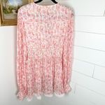 Rococo Sand Candy Blouse Pink Paisley Metallic Long Sleeve Size Medium Photo 5