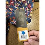 Lee  Size Large‎ Floral Striped Blouse Blocked Style Sleeveless Top Blue Boho NWT Photo 7