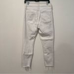 AGOLDE  Nico High Rise Slim Fit White Jeans Raw Hem 28 Photo 6