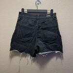 EXPRESS Midi High Rise Shorts Black Denim Jeans Cotton Stretch Dark Wash Sz 4 Photo 2