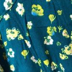 Free People L'Amour Printed Romper Size 0 Playsuit Teal Floral Long Sleeve Photo 3