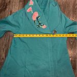 J Peterman Women’s Green Long Sleeve Embroidered Flowers Blazer Jacket Small Size XXS Photo 5