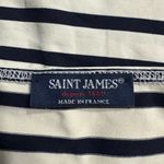 Saint James Tolede Dress Women's 10 Ivory Black Striped Sheath Short Sleeve Photo 4