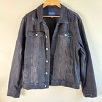 Arizona Jeans Arizona Jean Company Women's Distressed Black Denim Jacket Size Large Photo 0