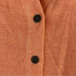 PBJ Blues Orange Acid Wash Denim Collar Button Front Tunic Sweater Large Photo 3