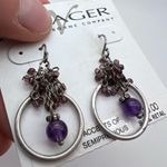 Villager NWT  Gloria‎ Vanderbilt Earrings Studs Dangle Drop Classic Silver tone Photo 5