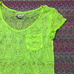 Mudd NEON YELLOW LACE SHIRT Photo 1