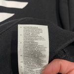 Adidas  Hoodie Women’s Small Black Big Trefoil Logo‎ Spell Out Pockets Pullover Photo 4