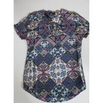 Gypsy 05 NWT Bima Printed Silk Lace Front Dolman Sleeve Shift Mini Dress M $242 Photo 5