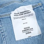 Good American  Zara High Rise Skinny Jeans Plus Size 30 62 29" Inseam Blue Photo 3