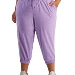 Ideology ID  Performance Cropped Jogger Pants, Purple Plus Size 2X New w/Tag Photo 4