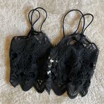 Anthropologie  The Viviette Lace Bra Top in Black Photo 1