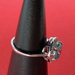 Bomb Party RBP2350 LC Aquamarine & White Topaz on Rhodium Size 7 Ring NWT Photo 2