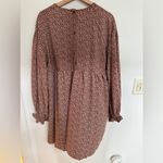Tullabee Long Sleeve Floral Dress in rust Brown NWT Size XL Photo 2
