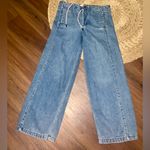 Pilcro  Pull-On High-Rise Wide-Leg
Track Jeans | Anthropologie denim drawstring Photo 5