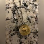 Alexis Bittar  Oval amber Lucite Pendant Necklace sterling silver pearls fall Photo 4