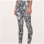 Lululemon  Fast Free Full Length Tight Size 4 Night Garden Ice‎ Grey Black Active Photo 1