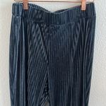 SheIn Elastic Waist Blue Ribbed Pull On Flare Pants Elastic Waist Medium () Photo 3