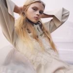 ZARA NWT  Bloggers Fav Voluminous Cream Midi Dress Photo 2